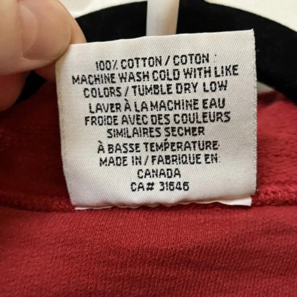 Vintage Fairdinkum Aussie Outfitters Red Terry Cloth Heavyweight Cotton ¼ Zip - Picture 4 of 8